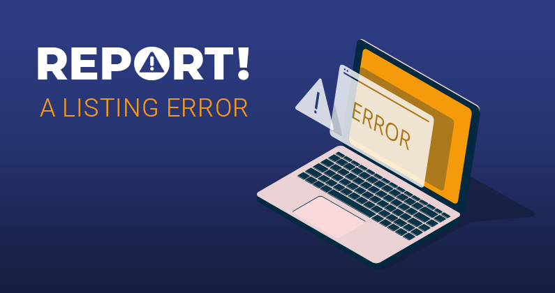 Computer with orange screen and an "error" message with the blog title
