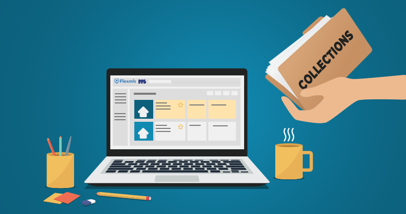 A vector graphic of a laptop with a Portal screen and a hand adding a manilla folder