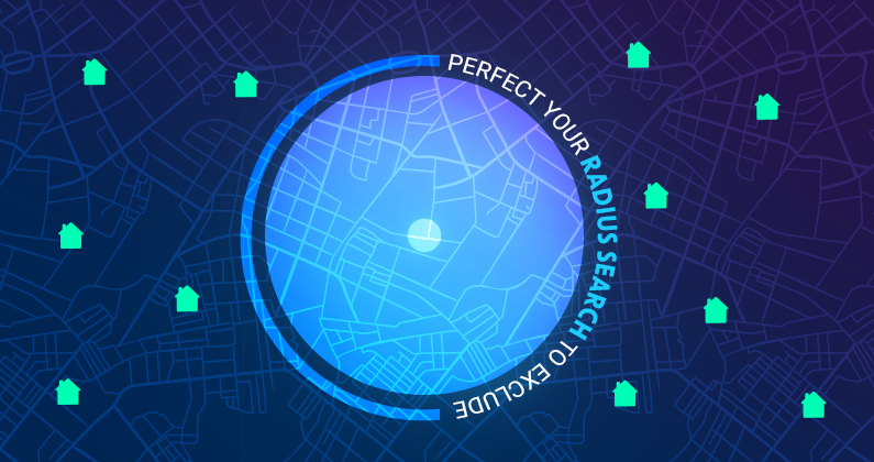 Circle in the middle of the map and houses outside the circle