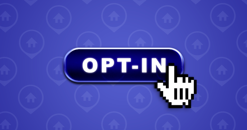 A button with "Opt In" written on it