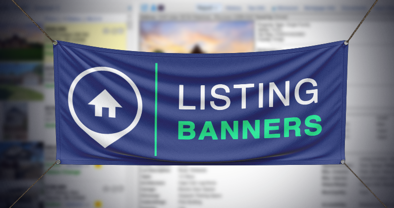 A banner waving in front of Flexmls with the blog title