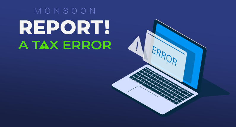 Image of a vector computer with an error symbol