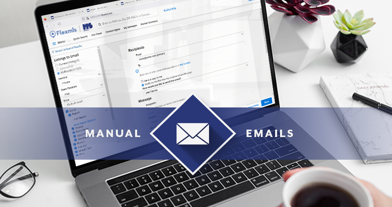 A computer showing a manual email being sent from Flex