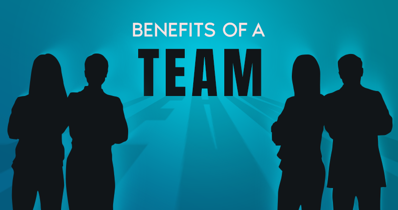 Silhouettes of two teams of agents
