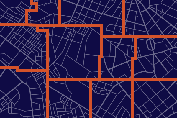 A map with boundary lines