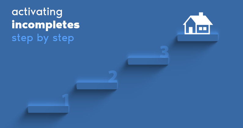activating incomplete listings step by step