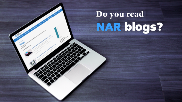 A laptop showing off NAR blogs