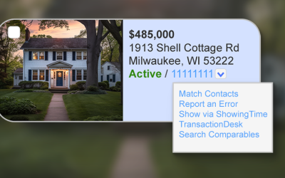 Quick Actions When Viewing a Listing