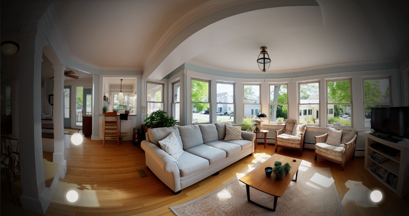 A virtual tour of a Wisconsin home taken by a 360 camera
